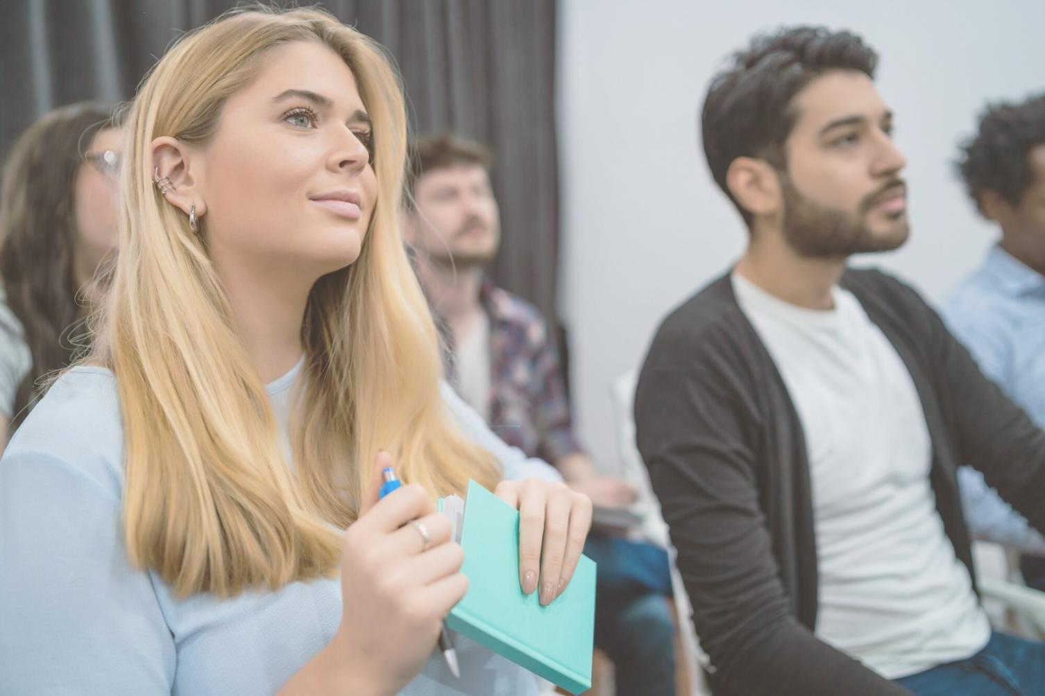Professional instructor leading financial planning session